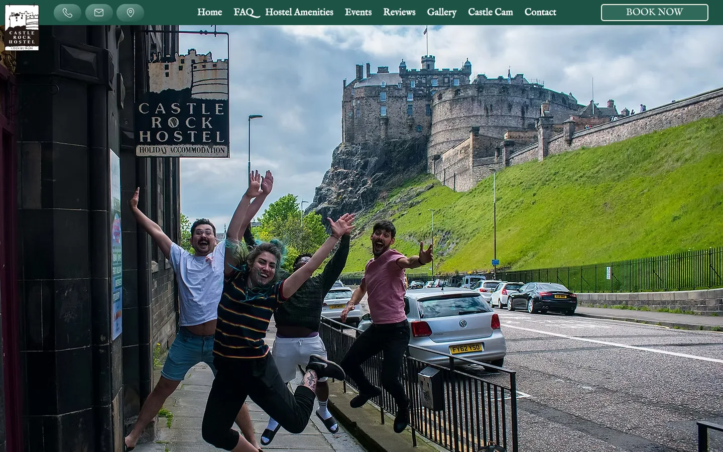 Castle Rock Hostel website preview