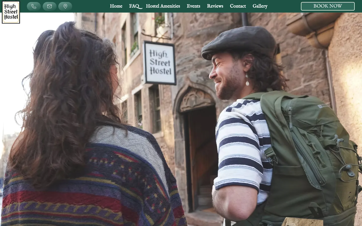High Street Hostel website preview