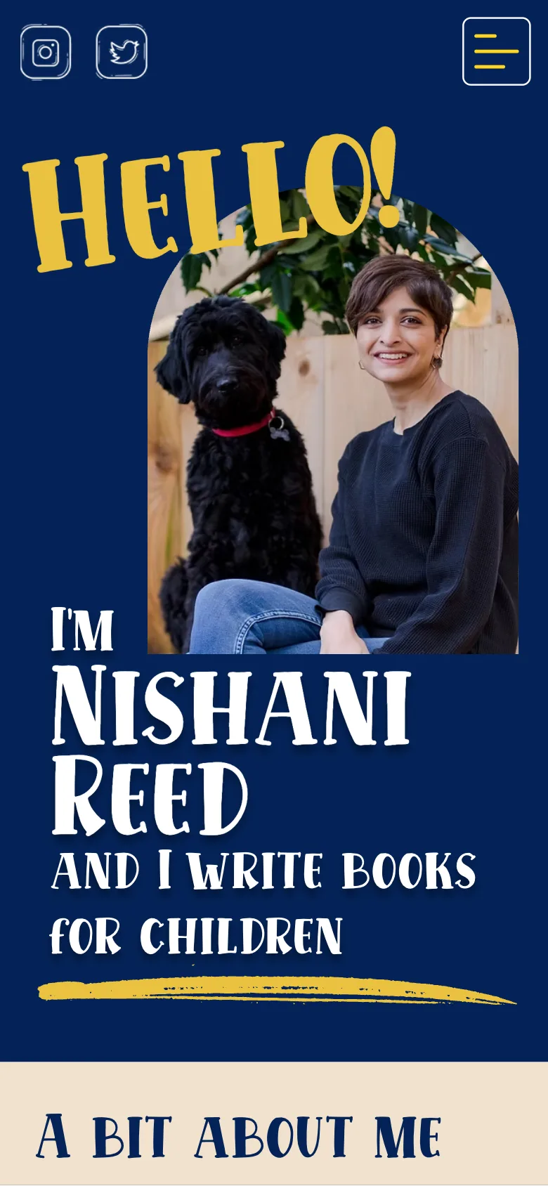 Nishani Reed website on mobile