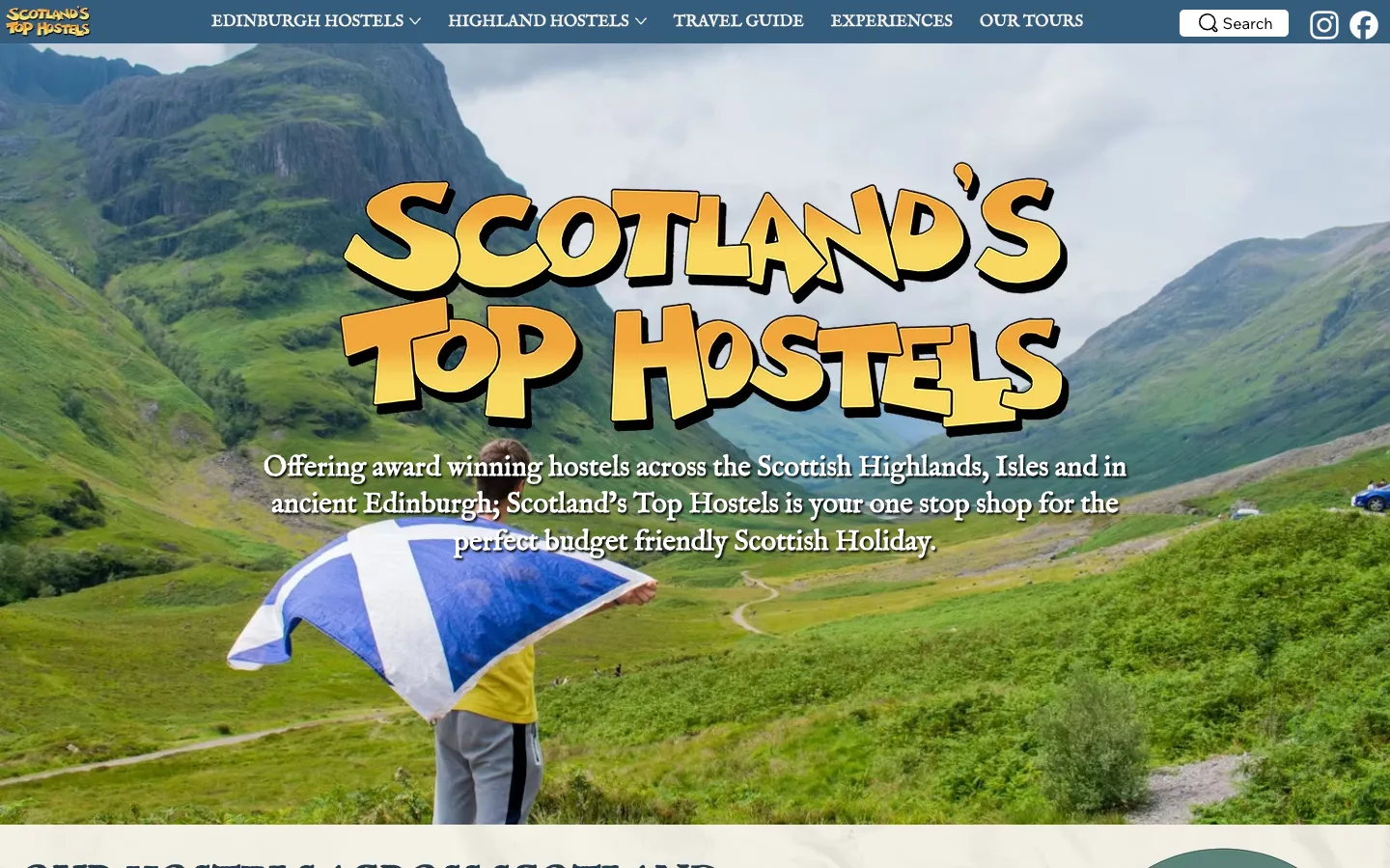 Scotland's Top Hostels website preview